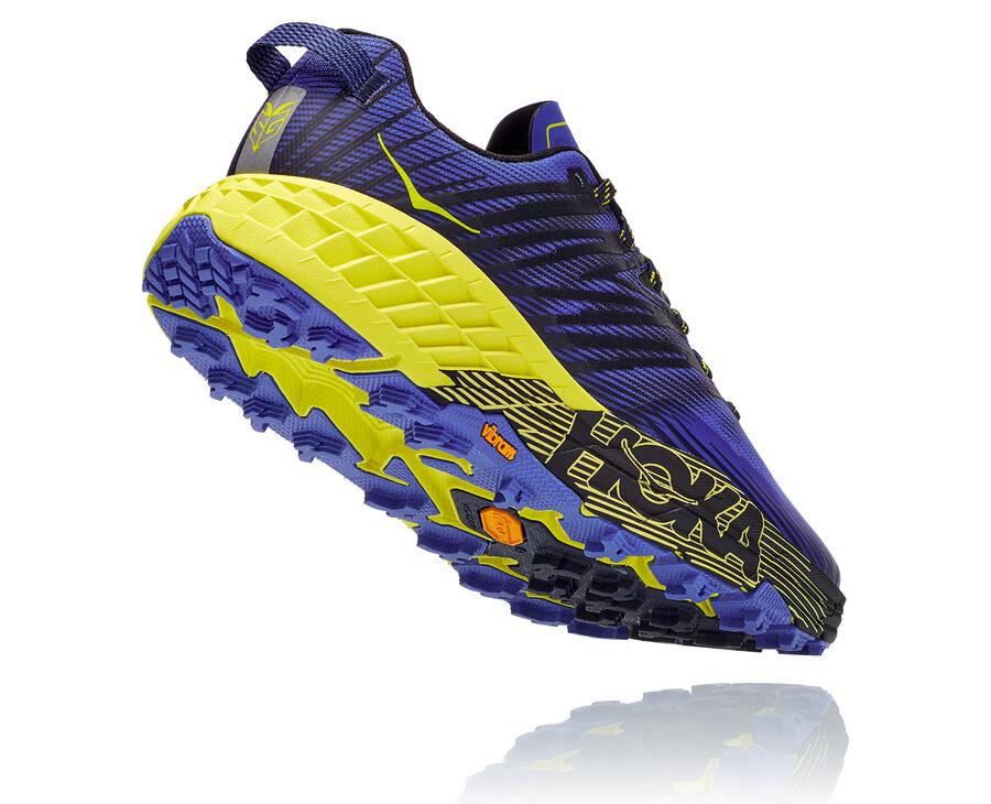 Tenis Trail Hoka One One Masculino Azuis/Verdes - Speedgoat 4 - 870-SMWJHR